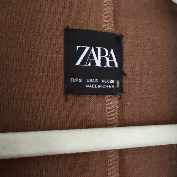 Zara Lapel Coat in Mid-Camel Brown - Picture 3 of 5